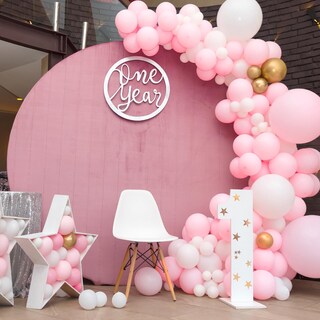 Foto 7 | Foto 7 | Juego De Globos Rubfac, 129 Unidades, Rosas, Con Diferentes Tamaños Para Decoración - Venta Internacional.