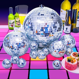 Foto 6 | Foto 6 | Disco Ball Chengu, Colgante Grande, Plateado, 20 Cm, 15 Cm, 10 Cm, Paquete De 4 - Venta Internacional.