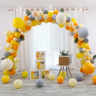Foto 6 | Foto 6 | Juego De Globos Rubfac De Látex Amarillo Pastel, 105 Unidades, Con Cinta Y Pegamento - Venta Internacional.