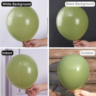 Foto 3 | Foto 3 | Balloon Partywoo, Color Verde Salvia, 120 Unidades, Diferentes Tamaños - Venta Internacional.