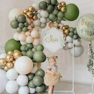 Foto 6 | Foto 6 | Balloon Partywoo, Color Verde Salvia, 120 Unidades, Diferentes Tamaños - Venta Internacional.