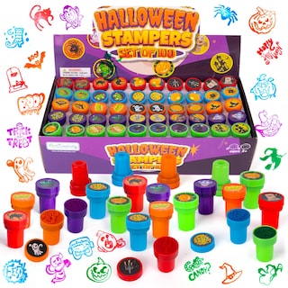 Foto 1 | Foto 1 | Set De Sellos Artcreativity Halloween Para Niños Con 100 Sellos - Venta Internacional.
