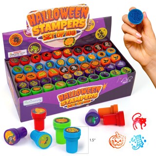 Foto 3 | Foto 3 | Set De Sellos Artcreativity Halloween Para Niños Con 100 Sellos - Venta Internacional.