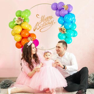 Foto 6 | Foto 6 | Arco De Látex Multicolor Con Forma De Arco De 50 Globos Feyg Rainbow - Venta Internacional.