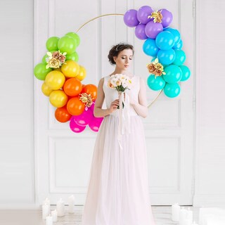 Foto 7 | Foto 7 | Arco De Látex Multicolor Con Forma De Arco De 50 Globos Feyg Rainbow - Venta Internacional.