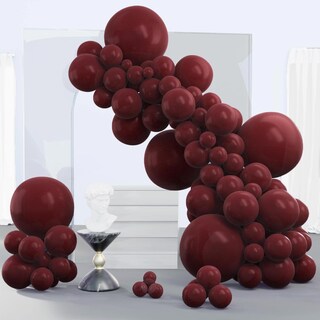 Foto 1 | Foto 1 | Globos Partywoo Burgundy, 140 Unidades, Color Rojo Vino, Diferentes Tamaños - Venta Internacional.