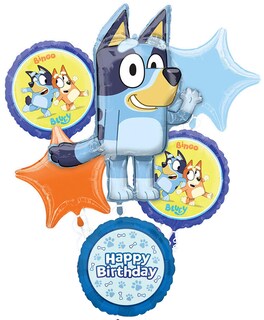 Foto 1 | Foto 1 | Suministros Para Fiesta De Cumpleaños Con Forma De Ramo De Globos Con Forma De Anagrama Azul - Venta Internacional.