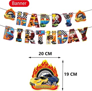 Foto 3 | Foto 3 | Set 18 Globos Látex Autos Hot Ruedas Carros Letrero Fiesta Y Decoración