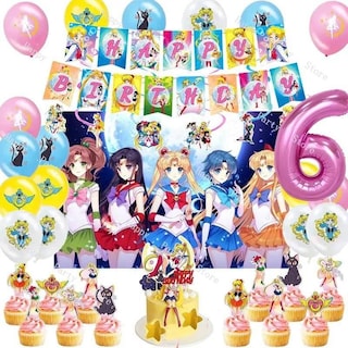 Foto 1 | Foto 1 | Set 20 Globos Látex Anime Sailor Moon Fiesta Y Decoración