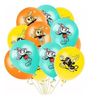 Foto 1 | Foto 1 | Juego 12 Globos Látex Videojuegos Cuphead