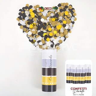 Foto 2 | Foto 2 | Kit De Tubos De Confetti / 4pzas De 14 Cm