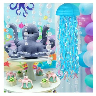 Foto 4 | Foto 4 | 6pcs Fiesta En El Océano Con Farolillos De Papel De Medusas Lab.g Azul