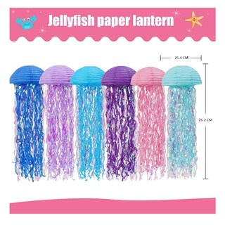 Foto 2 | Foto 2 | 6pcs Fiesta En El Océano Con Farolillos De Papel De Medusas Belug Colores