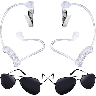 Foto 1 | Foto 1 | Set De Disfraces Gejoy Secret Service Con Auriculares Y Gafas De Sol, 2 Unidades - Venta Internacional.