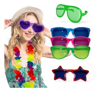 Foto 1 | Foto 1 | 24 Pzas Lente Gigantes + Collares Hawaianos Fiesta Batucada