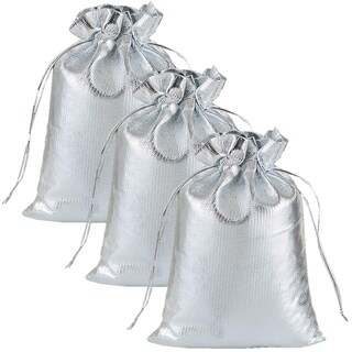 Foto 2 | Foto 2 | Bolsas de Regalo Ventdepot Mxvls-003 3piezas color Plata de Organza