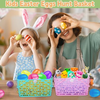 Foto 5 | Foto 5 | Paquete De 6 Cestas De Pascua Turnmeon Con Césped Para Niños Pequeños De Plástico - Venta Internacional.