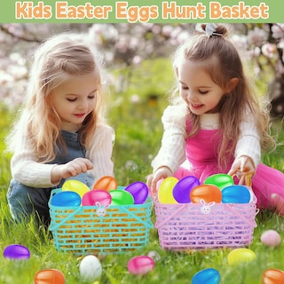 Foto 6 | Foto 6 | Paquete De 6 Cestas De Pascua Turnmeon Con Césped Para Niños Pequeños De Plástico - Venta Internacional.