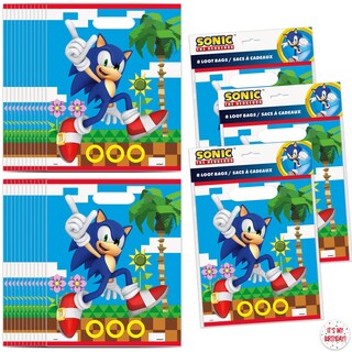 Foto 1 | Foto 1 | Bolsas De Fiesta Unique Sonic De 24 Unidades Con Pegatina Sonic Birthday - Venta Internacional.