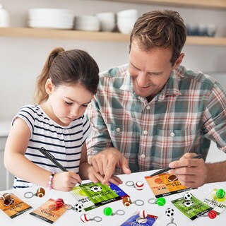 Foto 4 | Foto 4 | Tarjetas De Regalo De San Valentín Para Niños, Paquete De 30 Con Llaveros Deportivos - Venta Internacional.