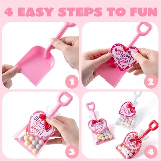 Foto 5 | Foto 5 | Palas De Juguete De Plástico Joyin Para Niños Con 28 Tarjetas De San Valentín - Venta Internacional.