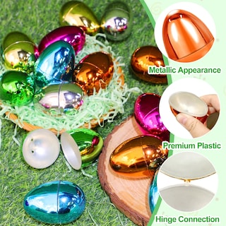 Foto 3 | Foto 3 | Huevos De Pascua Turnmeon, 48 Unidades, 8 Cm, Color Dorado Metalizado, Plástico - Venta Internacional.
