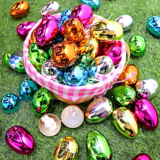 Foto 6 | Foto 6 | Huevos De Pascua Turnmeon, 48 Unidades, 8 Cm, Color Dorado Metalizado, Plástico - Venta Internacional.