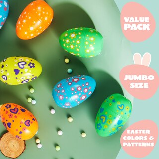 Foto 3 | Foto 3 | Huevos De Pascua De Plástico Joyin Jumbo De 7 Pulgadas, 6 Colores, 12 Unidades - Venta Internacional.