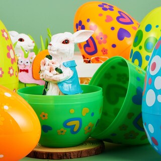 Foto 6 | Foto 6 | Huevos De Pascua De Plástico Joyin Jumbo De 7 Pulgadas, 6 Colores, 12 Unidades - Venta Internacional.