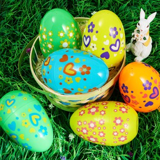 Foto 7 | Foto 7 | Huevos De Pascua De Plástico Joyin Jumbo De 7 Pulgadas, 6 Colores, 12 Unidades - Venta Internacional.