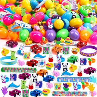 Foto 1 | Foto 1 | Huevos De Pascua Precargados Joyin, 100 Unidades Con Varios Juguetes Y Pegatinas - Venta Internacional.