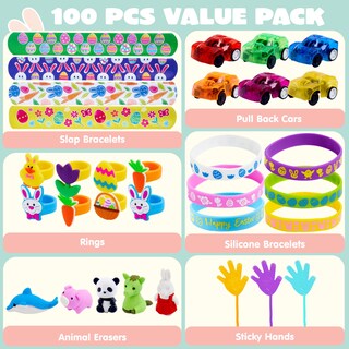 Foto 2 | Foto 2 | Huevos De Pascua Precargados Joyin, 100 Unidades Con Varios Juguetes Y Pegatinas - Venta Internacional.