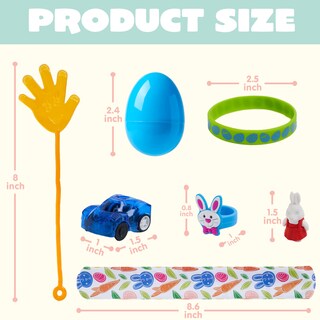 Foto 5 | Foto 5 | Huevos De Pascua Precargados Joyin, 100 Unidades Con Varios Juguetes Y Pegatinas - Venta Internacional.