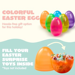 Foto 4 | Foto 4 | Huevos De Pascua De Plástico Joyin Jumbo De 7 Pulgadas, 6 Colores, 12 Unidades - Venta Internacional.