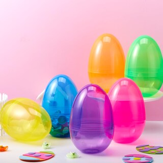 Foto 7 | Foto 7 | Huevos De Pascua De Plástico Joyin Jumbo De 7 Pulgadas, 6 Colores, 12 Unidades - Venta Internacional.