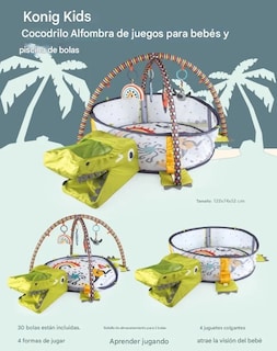 Foto 2 | Foto 2 | Gimnasio Para Bebe Tapete 30 Pelotas 4 Juguetes