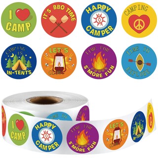 Foto 1 | Foto 1 | Pegatinas Geyoga «i Love Camp Travel» Para Niños, 1000 Unidades - Venta Internacional.
