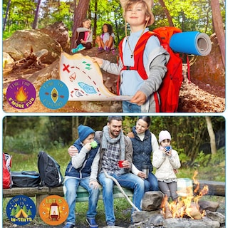 Foto 4 | Foto 4 | Pegatinas Geyoga «i Love Camp Travel» Para Niños, 1000 Unidades - Venta Internacional.