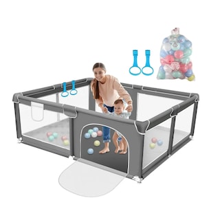 Foto 1 | Foto 1 | Corral Plegable y Gimnasio Para Bebe corralito Hermosa Vida Dk-122h 180cm 120cm Color Gris
