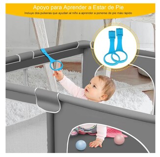 Foto 6 | Foto 6 | Corral Plegable y Gimnasio Para Bebe corralito Hermosa Vida Dk-122h 180cm 120cm Color Gris