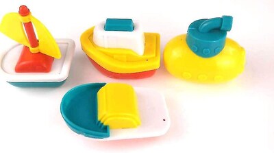Foto 4 | Foto 4 | Venta Internacional - Juego De 4 Piezas De Bath Toy Little Boat Train
