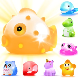 Foto 1 | Foto 1 | Venta Internacional - Juguetes De Baño Jasnkkont Iluminan Animales De Goma Flotantes, 8 Unidades
