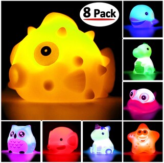 Foto 3 | Foto 3 | Venta Internacional - Juguetes De Baño Jasnkkont Iluminan Animales De Goma Flotantes, 8 Unidades