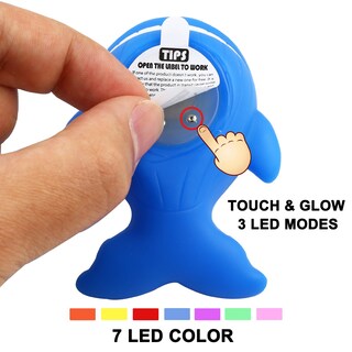 Foto 4 | Foto 4 | Venta Internacional - Juguetes De Baño Jasnkkont Iluminan Animales De Goma Flotantes, 8 Unidades