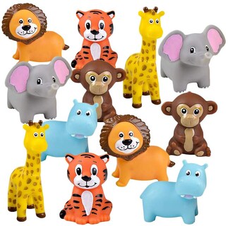Foto 1 | Foto 1 | Animales De Zoológico De Vinilo Artcreativity, Paquete De 12 - Venta Internacional.