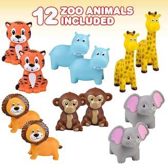 Foto 2 | Foto 2 | Animales De Zoológico De Vinilo Artcreativity, Paquete De 12 - Venta Internacional.