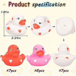 Foto 5 | Foto 5 | Regalos De Fiesta De San Valentín De Rubber Ducks Kockuu, 20 Unidades - Venta Internacional.