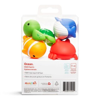 Foto 6 | Foto 6 | Munchkin Ocean Squirts Juguetes De Baño, Paquete De 4, Ocean Buddies - Venta Internacional.