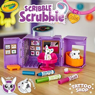 Foto 6 | Foto 6 | Crayola Scribble Scrubbie Pets Tattoo Shop, Set De Juguete P - Venta Internacional.