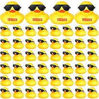 Rubber Ducks Chivao 100 Unidades Con 100 Gafas De Sol Para Fiestas Infantiles - Venta Internacional.